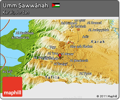 Physical Panoramic Map of Umm Şawwānah