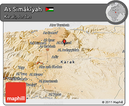 Satellite Panoramic Map of As Simākīyah