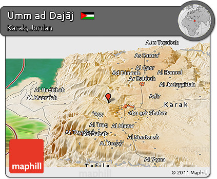 Satellite Panoramic Map of Umm Ad Dajāj