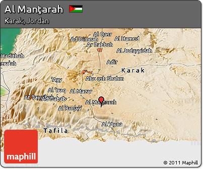 Satellite Panoramic Map of Al Manţarah