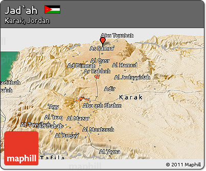 Satellite Panoramic Map of Jad`ah