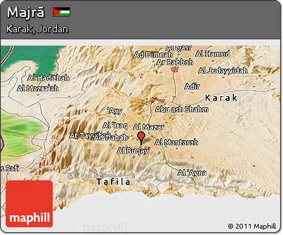 Satellite Panoramic Map of Majrā