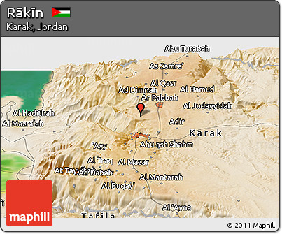 Satellite Panoramic Map of Rākīn