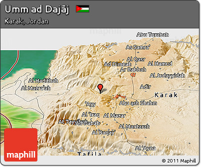Satellite Panoramic Map of Umm Ad Dajāj