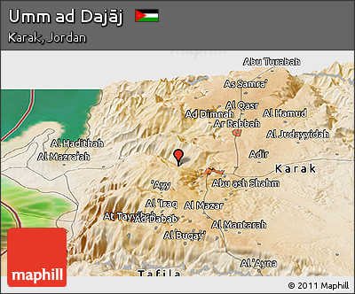 Satellite Panoramic Map of Umm Ad Dajāj