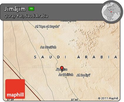 Satellite Map of Jimājim