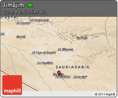 Satellite Panoramic Map of Jimājim