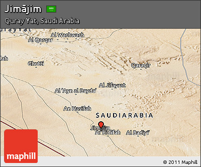 Satellite Panoramic Map of Jimājim