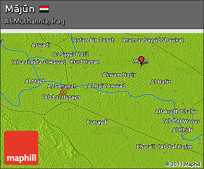 Physical 3D Map of Mājūn