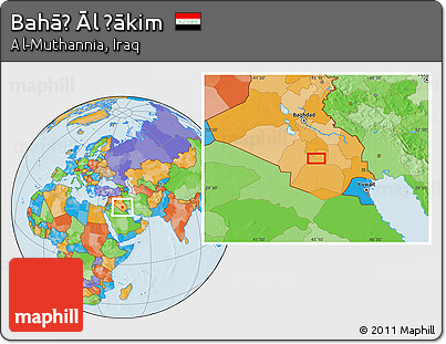 Political Location Map of Bahāḑ Āl Ḩākim