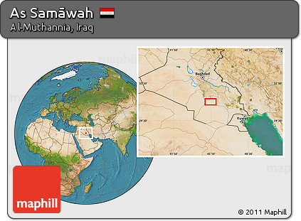 Satellite Location Map of As Samāwah