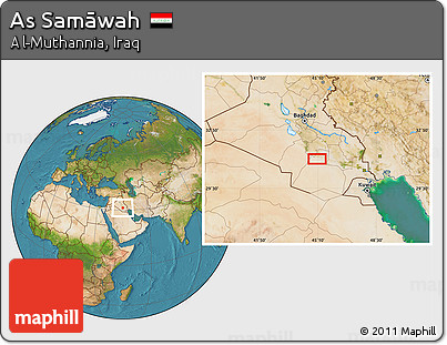 Satellite Location Map of As Samāwah