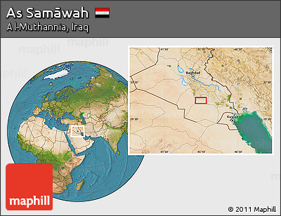 Satellite Location Map of As Samāwah