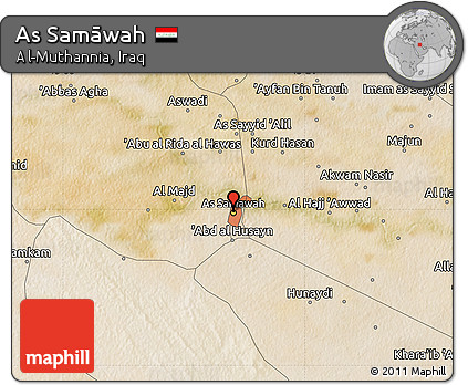 Satellite Map of As Samāwah