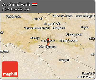 Satellite Map of As Samāwah