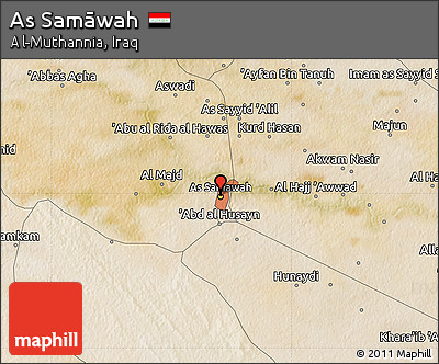 Satellite Map of As Samāwah