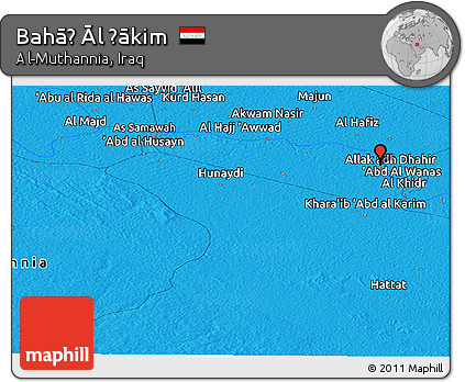 Political Panoramic Map of Bahāḑ Āl Ḩākim