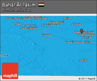 Political Panoramic Map of Bahāḑ Āl Ḩākim