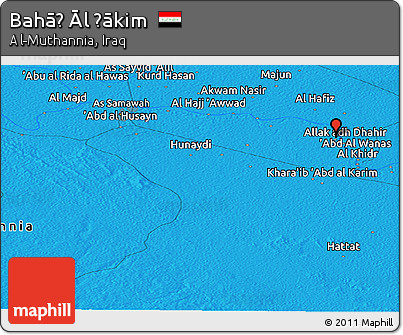 Political Panoramic Map of Bahāḑ Āl Ḩākim