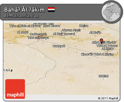 Satellite Panoramic Map of Bahāḑ Āl Ḩākim