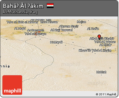 Satellite Panoramic Map of Bahāḑ Āl Ḩākim
