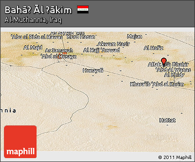 Satellite Panoramic Map of Bahāḑ Āl Ḩākim