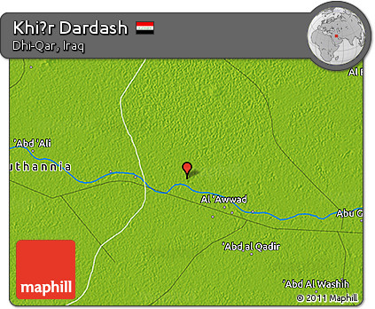 Physical 3D Map of Khiḑr Dardash