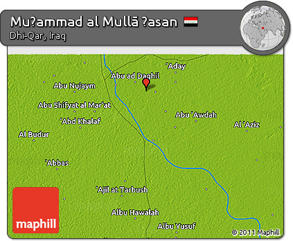 Physical 3D Map of Muḩammad Al Mullā Ḩasan