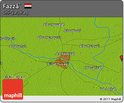 Physical 3D Map of Fazzā`