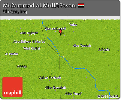 Physical 3D Map of Muḩammad Al Mullā Ḩasan