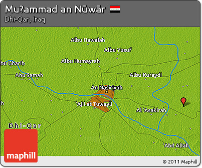 Physical 3D Map of Muḩammad An Nūwār