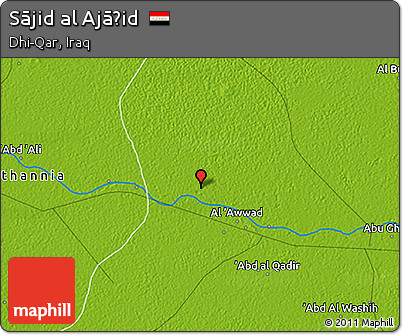 Physical 3D Map of Sājid Al Ajāḩid