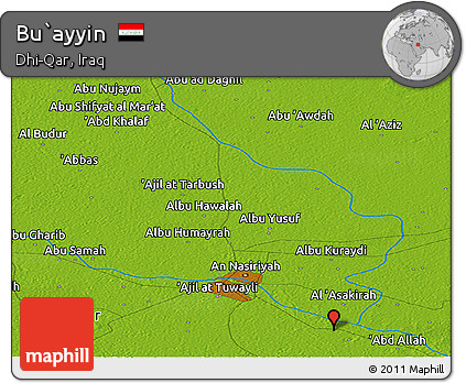 Physical Panoramic Map of Bu`ayyin