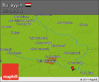 Physical Panoramic Map of Bu`ayyin