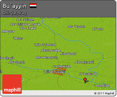 Physical Panoramic Map of Bu`ayyin