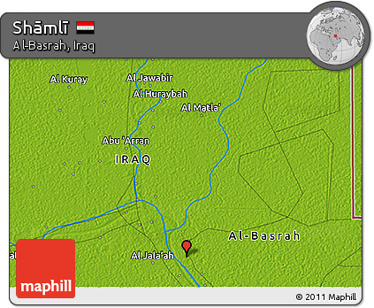 Physical 3D Map of Shāmlī