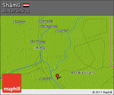 Physical 3D Map of Shāmlī