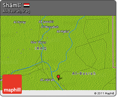 Physical 3D Map of Shāmlī
