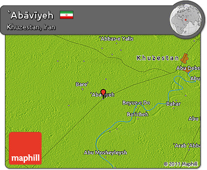 Physical 3D Map of `Abāvīyeh