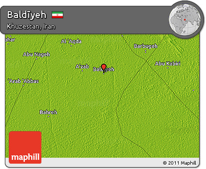 Physical 3D Map of Baldīyeh