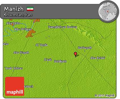 Physical 3D Map of Manīzh