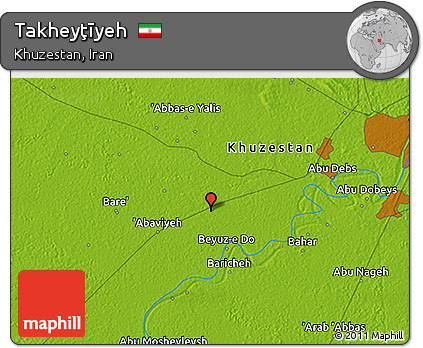 Physical 3D Map of Takheyţīyeh