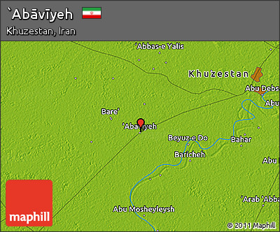 Physical 3D Map of `Abāvīyeh
