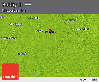 Physical 3D Map of Baldīyeh