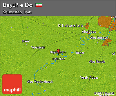 Physical 3D Map of Beyūẕ-e Do