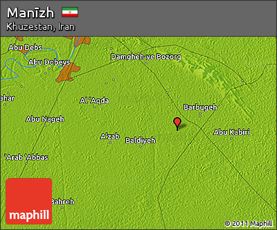 Physical 3D Map of Manīzh
