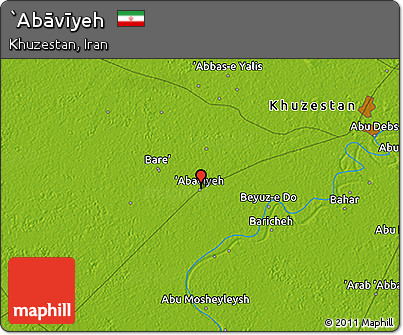 Physical 3D Map of `Abāvīyeh