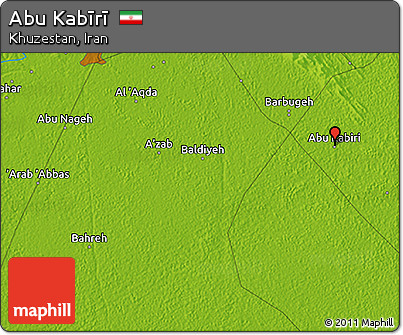 Physical 3D Map of Abu Kabīrī