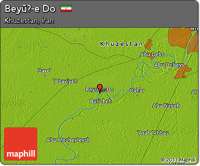 Physical 3D Map of Beyūẕ-e Do