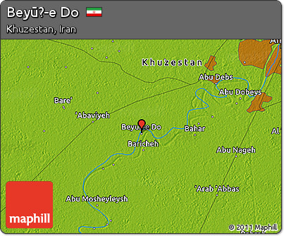 Physical 3D Map of Beyūẕ-e Do